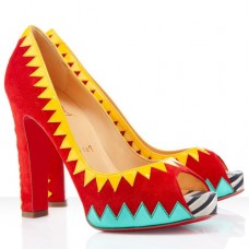 Christian Louboutin Tibu 120mm Peep Toe Pumps Red Christian Louboutin Tibu 120mm Peep Toe Pumps Red