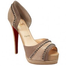 Christian Louboutin Henry 140mm Peep Toe Pumps Nude