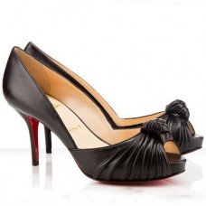Christian Louboutin Greissimo 80mm Peep Toe Pumps Black