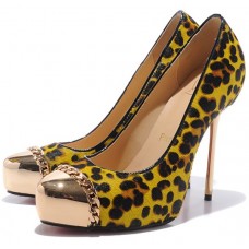 Christian Louboutin Metalipp 120mm Pumps Leopard/Yellow