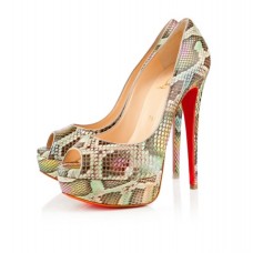 Christian Louboutin Lady 140mm Peep Toe Pumps Multicolor