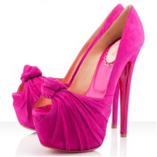 Christian Louboutin Lady Gres 160mm Peep Toe Pumps Framboise