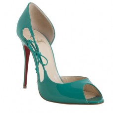 Christian Louboutin Delico 100mm Peep Toe Pumps Jade
