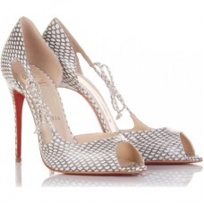 Christian Louboutin Delico 100mm Peep Toe Pumps Multicolor
