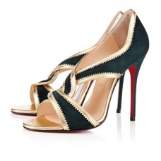 Christian Louboutin Suzanana 100mm Peep Toe Pumps Green