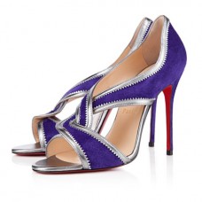 Christian Louboutin Suzanana 100mm Peep Toe Pumps Purple