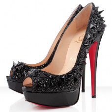 Christian Louboutin Very Mix 140mm Peep Toe Pumps Black