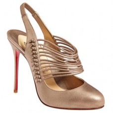 Christian Louboutin Mille Cordes 100mm Slingbacks Champagne