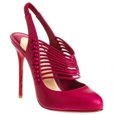Christian Louboutin Mille Cordes 100mm Slingbacks Red