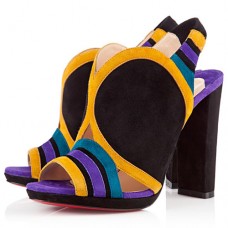 Christian Louboutin Fourmi 120mm Peep Toe Pumps Peacock
