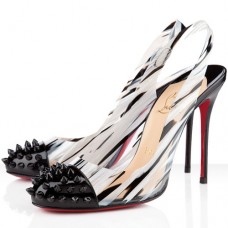 Christian Louboutin Epoca 100mm Slingbacks Black/White