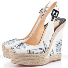 Christian Louboutin Everesta 140mm Wedges White