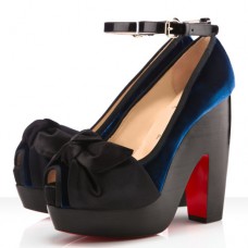 Christian Louboutin Minimi 140mm Peep Toe Pumps Blue