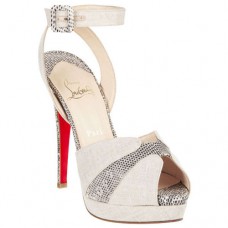 Christian Louboutin Double Moc 120mm Sandals Taupe