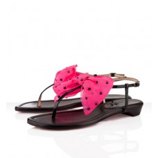 Christian Louboutin Vaudou Flat Sandals Black/Pink