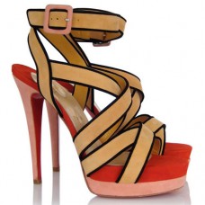 Christian Louboutin Straratata 120mm Sandals Khaki