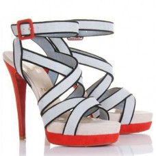 Christian Louboutin Straratata 120mm Sandals Grey