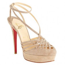Christian Louboutin Tres Francaise 140mm Sandals Beige
