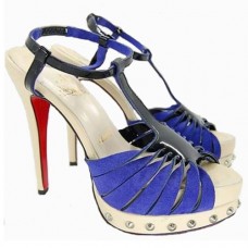 Christian Louboutin Zigounette 140mm Sandals Blue